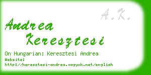 andrea keresztesi business card